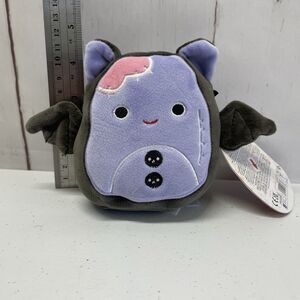 Squishmallows 4.5" Screech The Bat Halloween Mini Plush Black Gray Purple